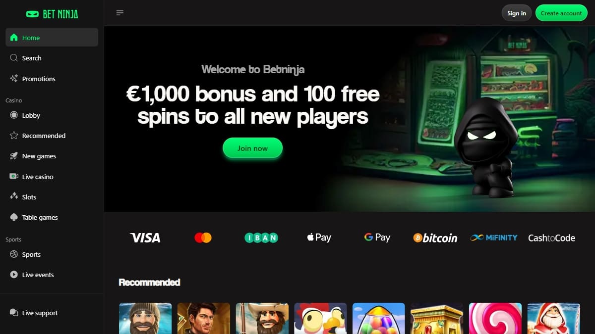 homepage van no cruks casino betninja